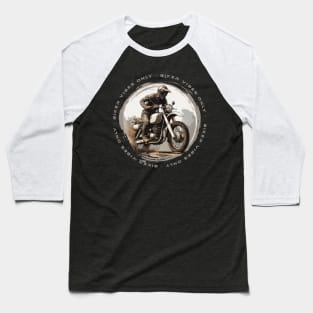 Biker vibes only motorcycle Baseball T-Shirt